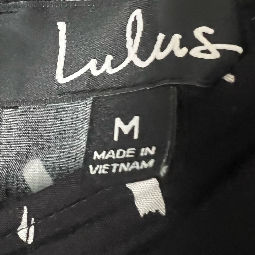 Lulu's Black Jumpsuit with White Dots - Picture 4 of 7